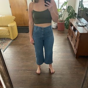 Anthropologie pilcro wide leg cropped jeans